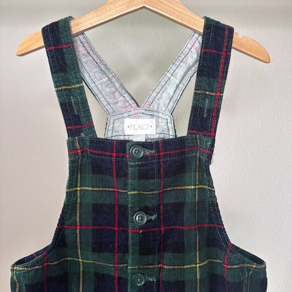 Girls Childrens Place Tartan Plaid Corduroy Dress | Adjustable Straps | Size 12 - Picture 9 of 15